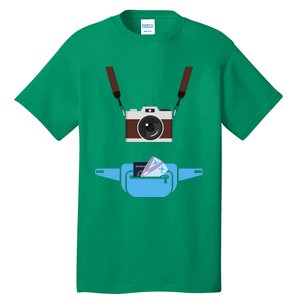 Tourist Spirit Day Camera Passport Fanny Pack Tall T-Shirt