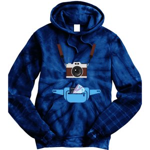 Tourist Spirit Day Camera Passport Fanny Pack Tie Dye Hoodie