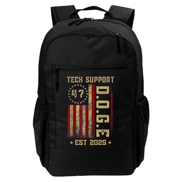 Tech Support D.o.g.e. Funny Usa Flag Daily Commute Backpack
