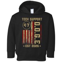 Tech Support D.o.g.e. Funny Usa Flag Toddler Hoodie