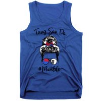 Tang Soo Do Mom Life Karate Moms Messy Hair Meaningful Gift Tank Top