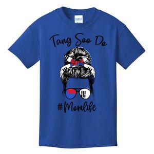 Tang Soo Do Mom Life Karate Moms Messy Hair Meaningful Gift Kids T-Shirt