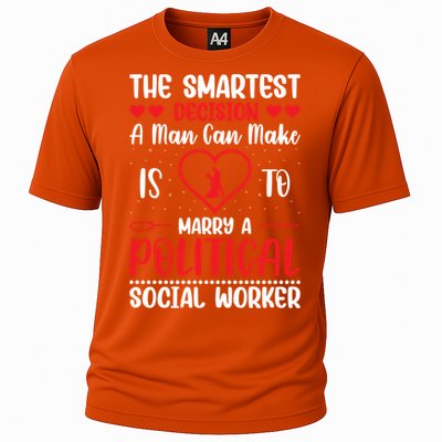 The Smartest Decision A Can Make Is To Marry A Political Gift Cooling Performance Crew T-Shirt