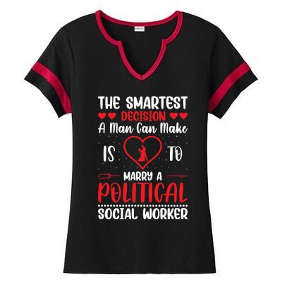 The Smartest Decision A Can Make Is To Marry A Political Gift Ladies Halftime Notch Neck Tee