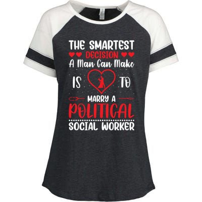 The Smartest Decision A Can Make Is To Marry A Political Gift Enza Ladies Jersey Colorblock Tee