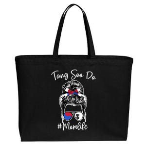 Tang Soo Do Mom Life Messy Hair Karate Moms Gift Cotton Canvas Jumbo Tote