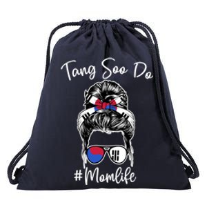 Tang Soo Do Mom Life Messy Hair Karate Moms Gift Drawstring Bag