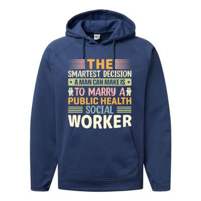 The Smartest Decision A Can Make Is To Marry Cute Gift Performance Fleece Hoodie