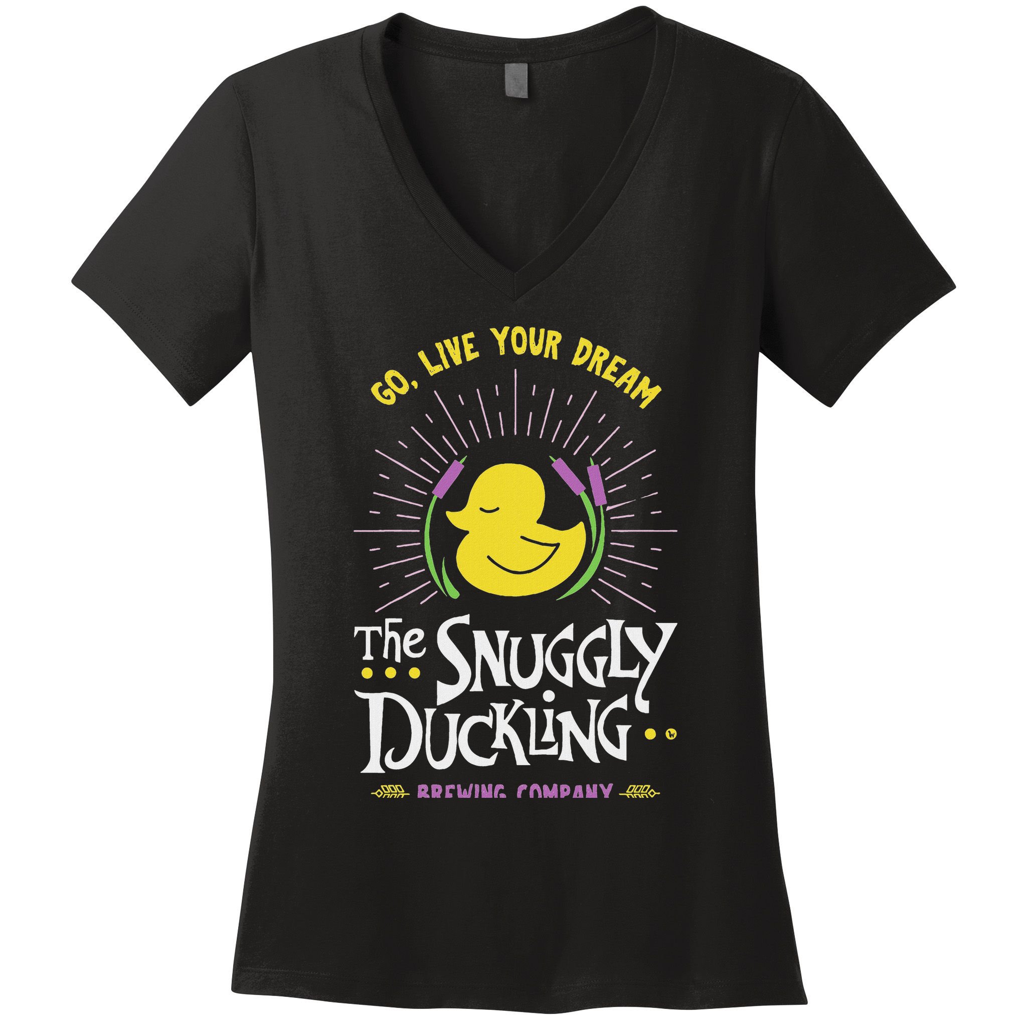 The Snuggly Duckling Brewing Company Women's V-Neck T-Shirt