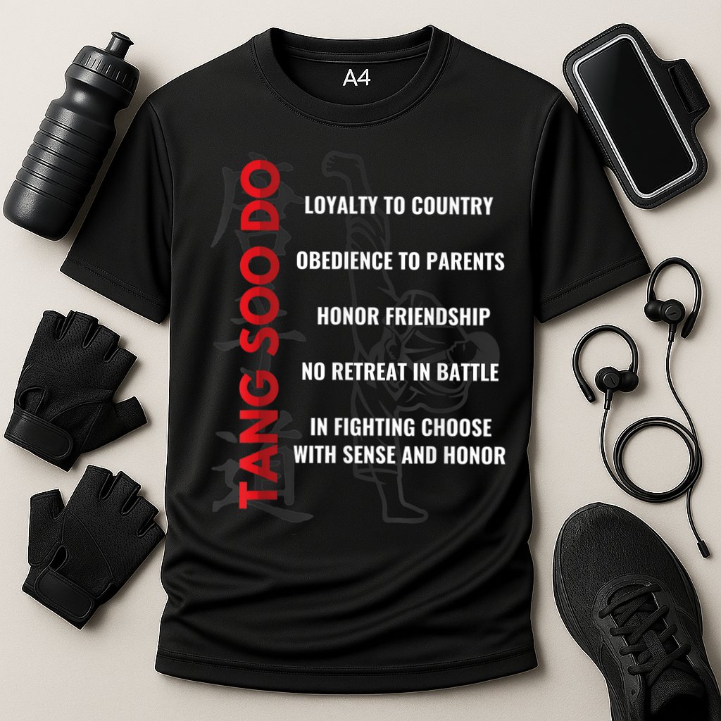 Tang Soo Do Martial Arts Karate Training Cooling Performance Crew T-Shirt