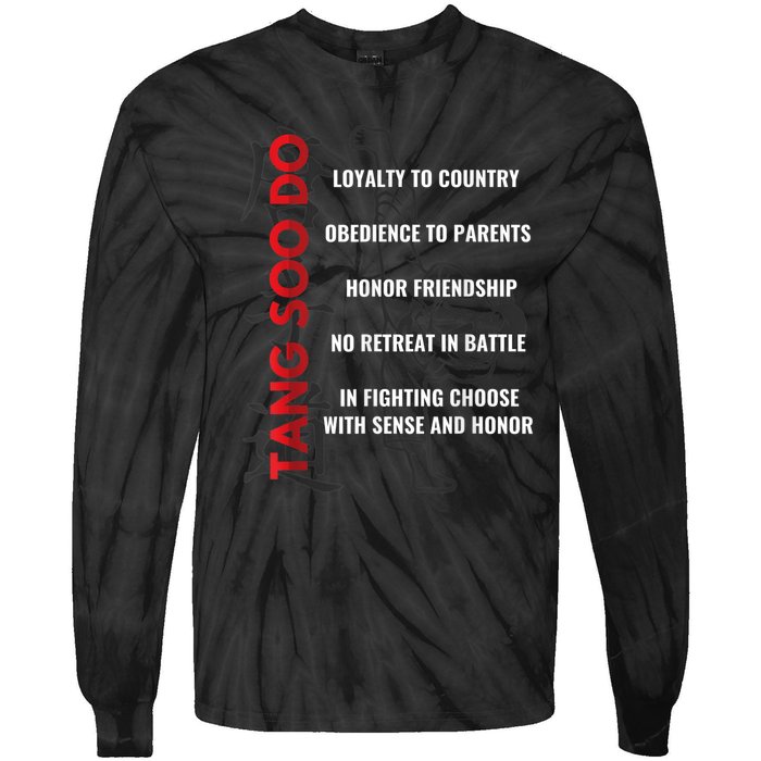 Tang Soo Do Martial Arts Karate Training Tie-Dye Long Sleeve Shirt