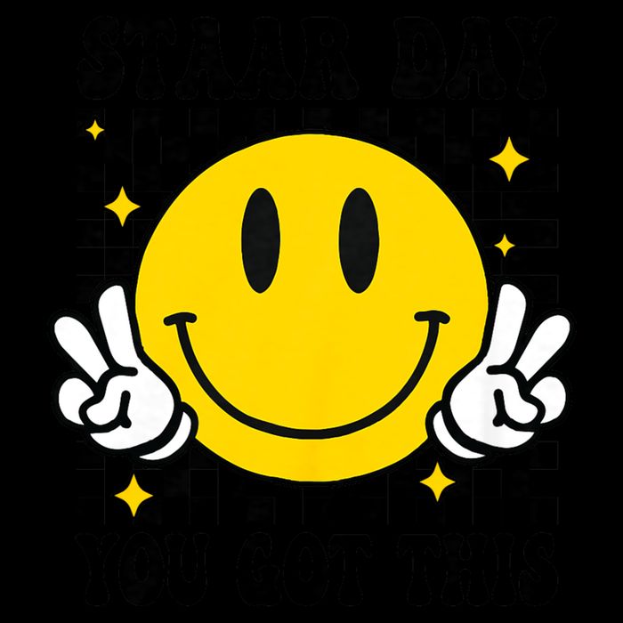 Test Staar Day You Got This Teach.er Retro Groovy Testing Day Button