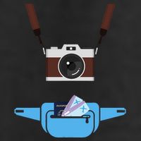 Tourist Spirit Day Camera Passport Fannypack Cool Comfort Performance Bucket Hat