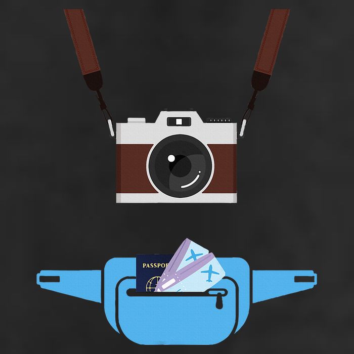Tourist Spirit Day Camera Passport Fannypack Cool Comfort Performance Bucket Hat