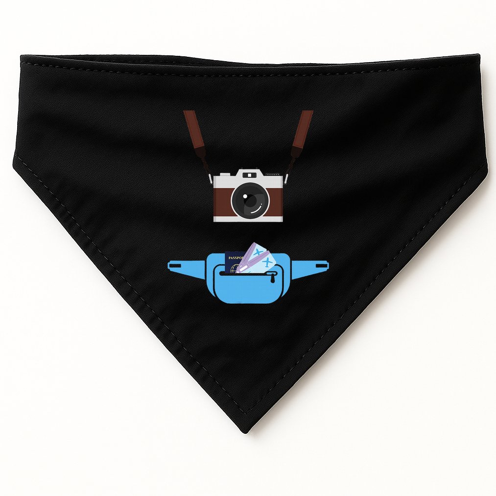 Tourist Spirit Day Camera Passport Fannypack USA-Made Doggie Bandana