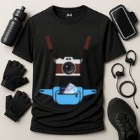 Tourist Spirit Day Camera Passport Fannypack Cooling Performance Crew T-Shirt