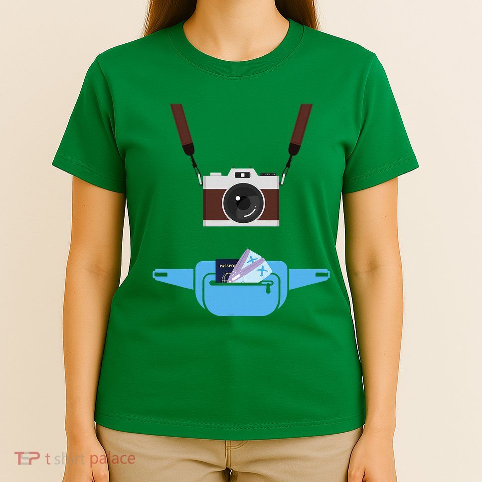 Tourist Spirit Day Camera Passport Fannypack T-Shirt