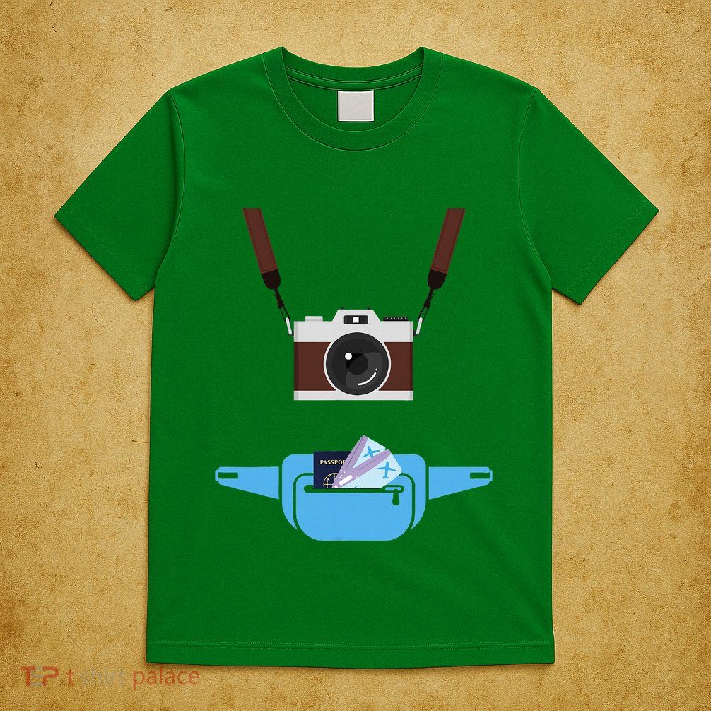 Tourist Spirit Day Camera Passport Fannypack T-Shirt