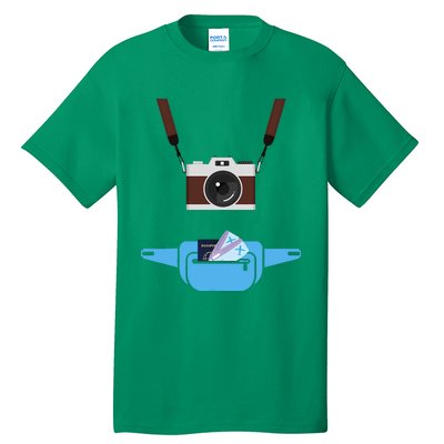 Tourist Spirit Day Camera Passport Fannypack Tall T-Shirt