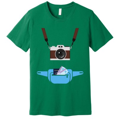 Tourist Spirit Day Camera Passport Fannypack Premium T-Shirt