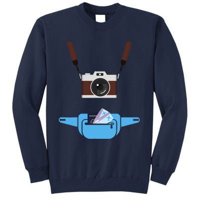 Tourist Spirit Day Camera Passport Fannypack Tall Sweatshirt