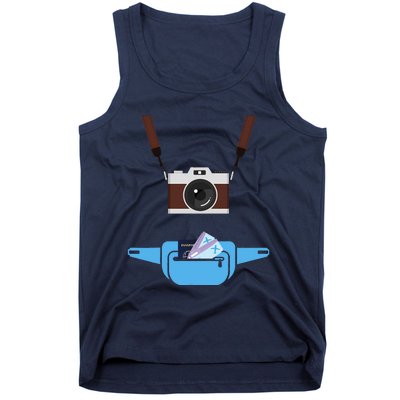 Tourist Spirit Day Camera Passport Fannypack Tank Top