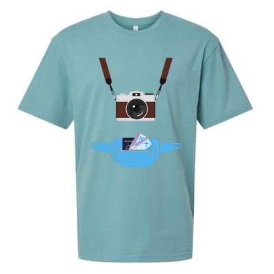 Tourist Spirit Day Camera Passport Fannypack Sueded Cloud Jersey T-Shirt