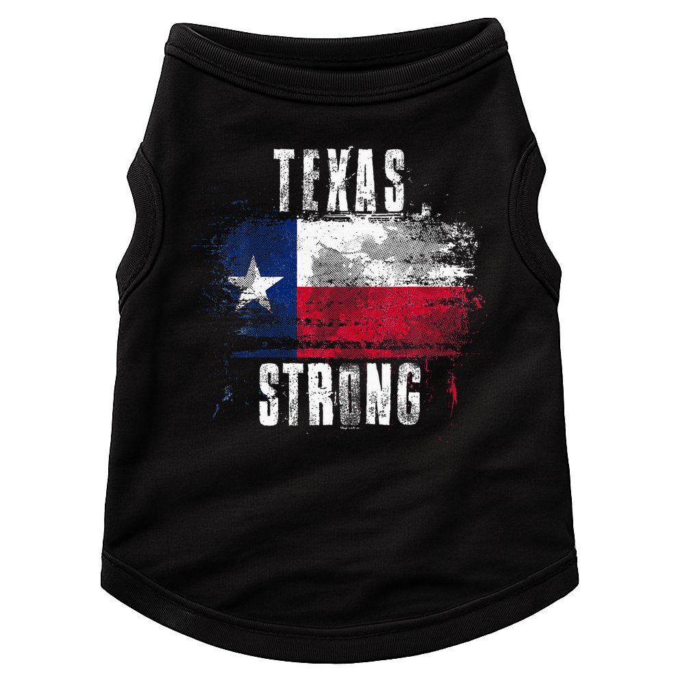Texas Strong Distressed Flag Texan Pride Doggie Tank