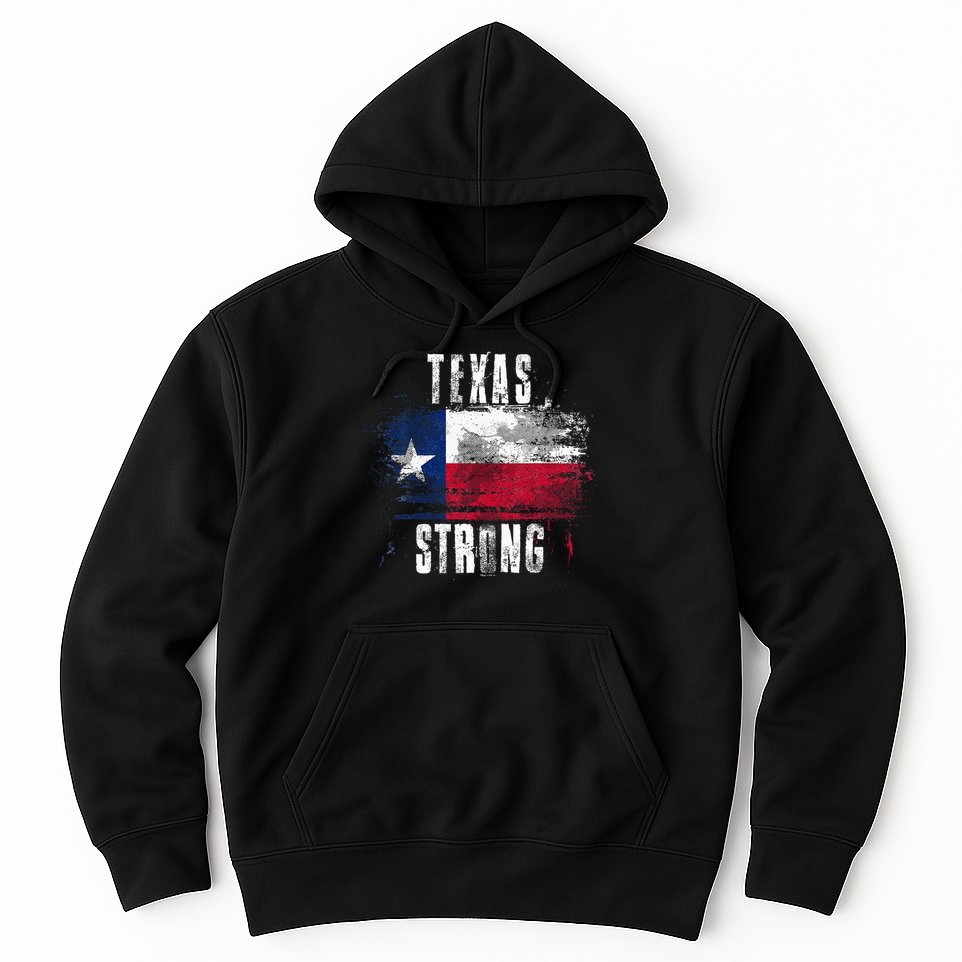 Texas Strong Distressed Flag Texan Pride Hoodie