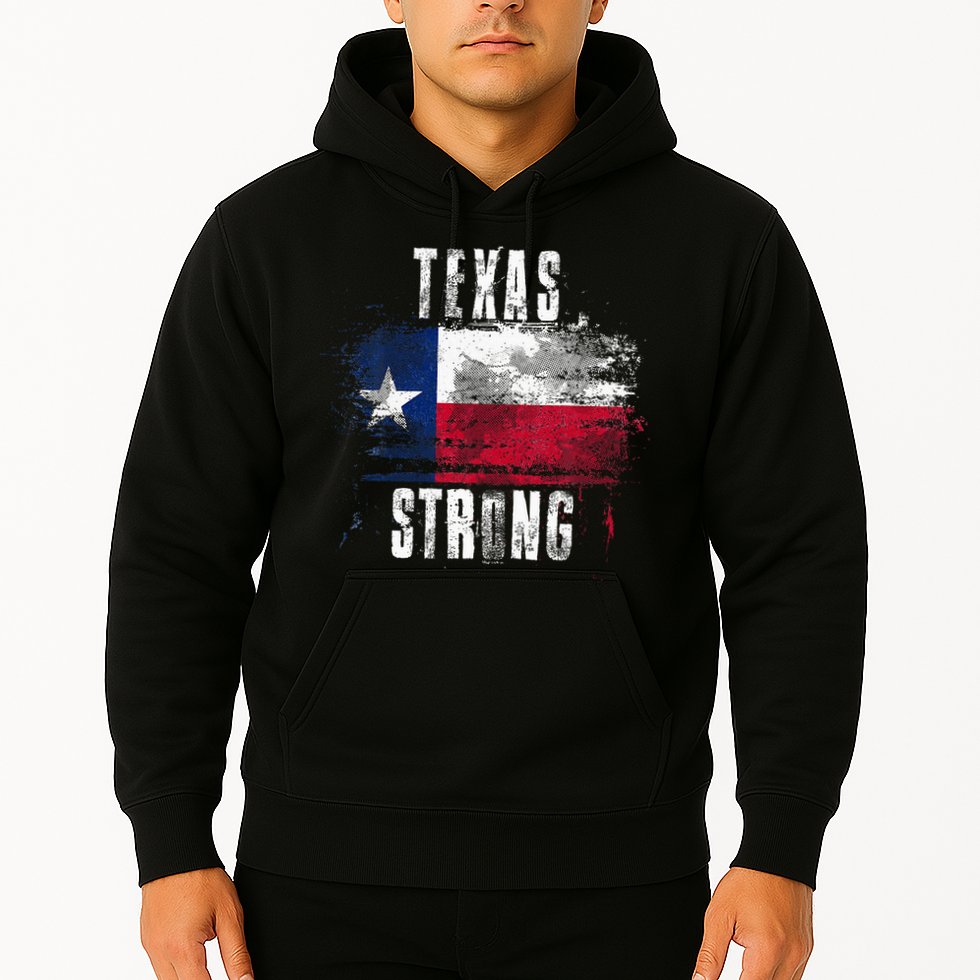 Texas Strong Distressed Flag Texan Pride Hoodie