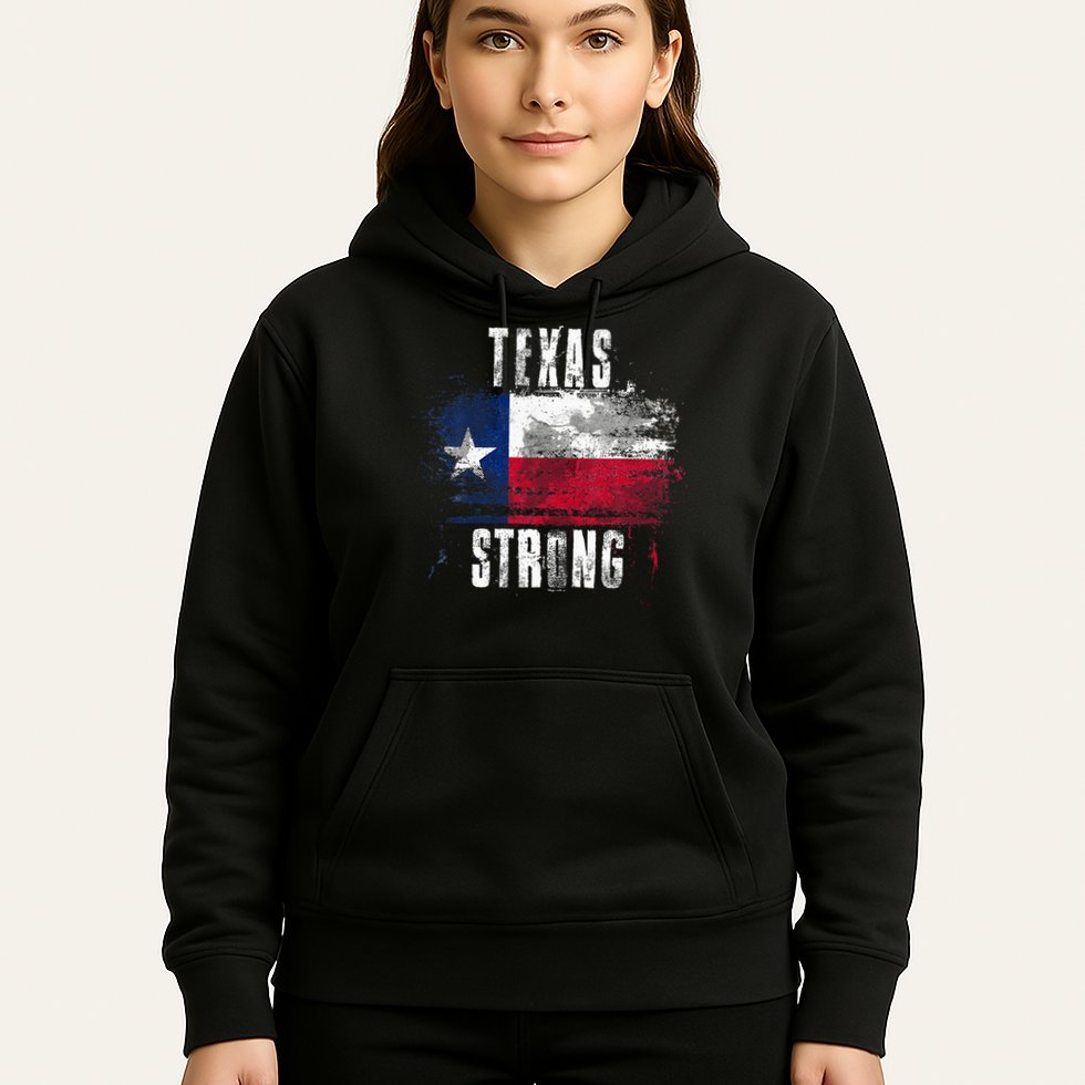 Texas Strong Distressed Flag Texan Pride Hoodie