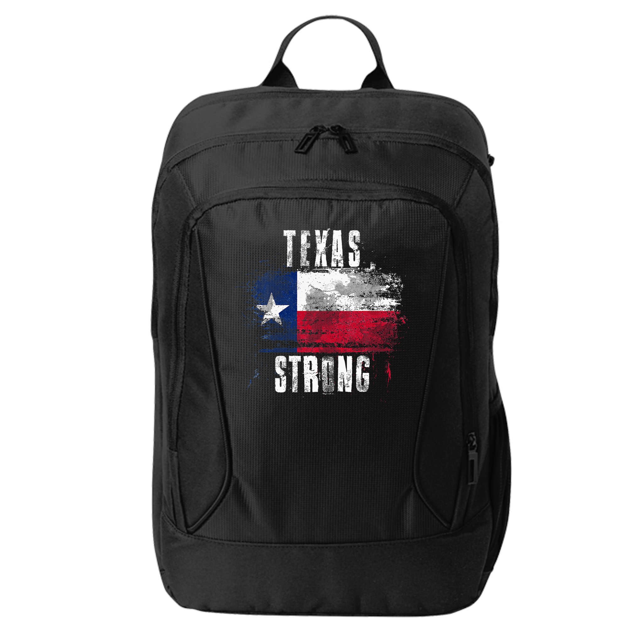 Texas Strong Distressed Flag Texan Pride City Backpack