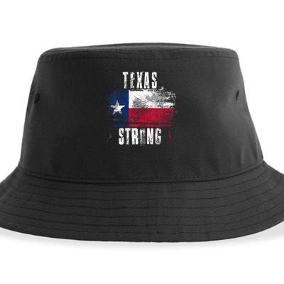 Texas Strong Distressed Flag Texan Pride Sustainable Bucket Hat