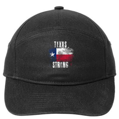 Texas Strong Distressed Flag Texan Pride 7-Panel Snapback Hat