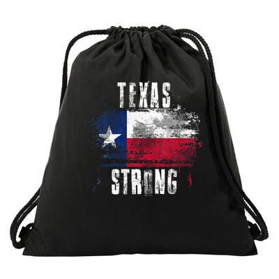 Texas Strong Distressed Flag Texan Pride Drawstring Bag