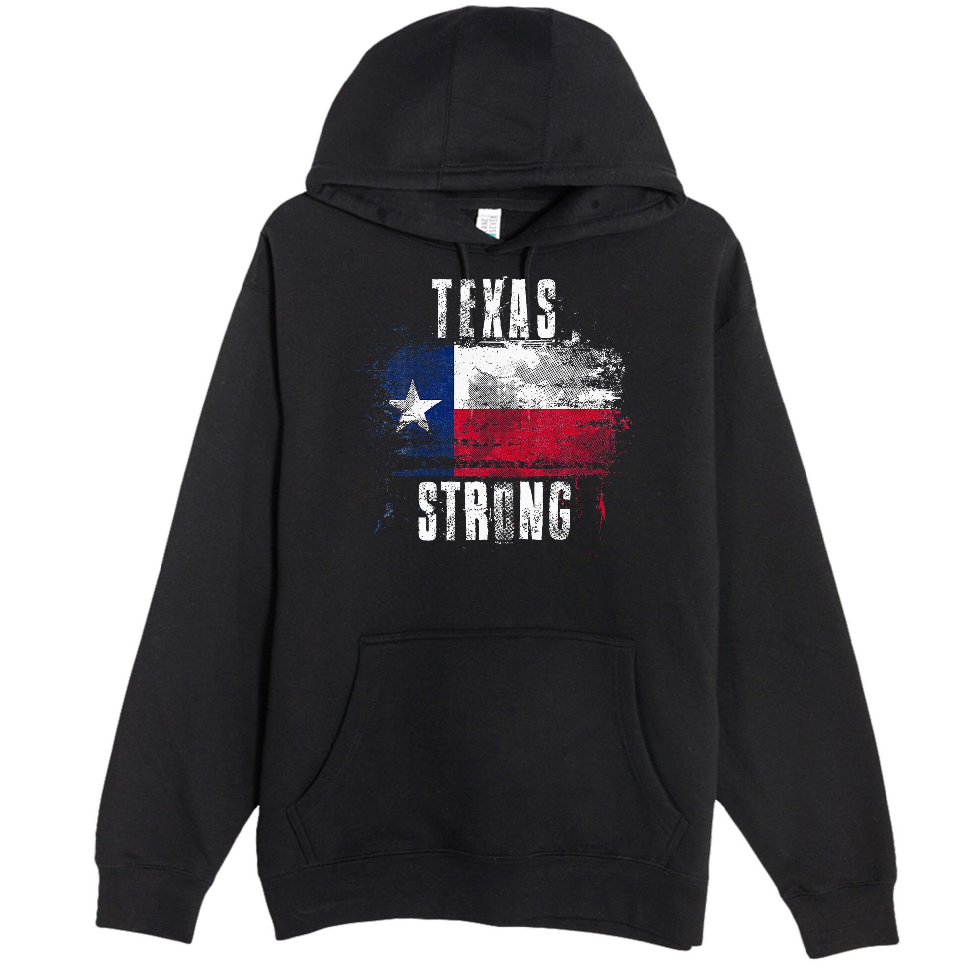 Texas Strong Distressed Flag Texan Pride Premium Pullover Hoodie
