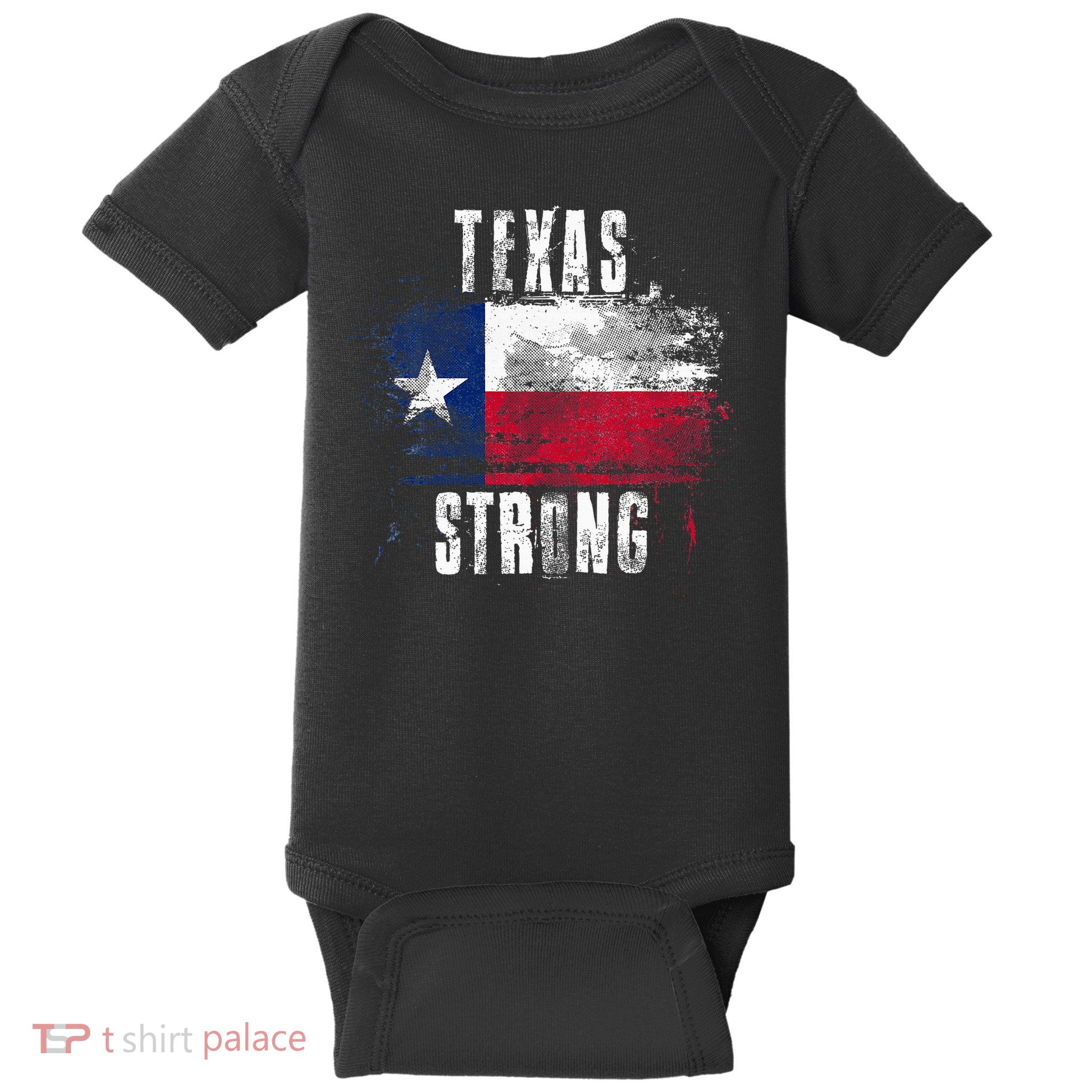 Texas Strong Distressed Flag Texan Pride Baby Bodysuit