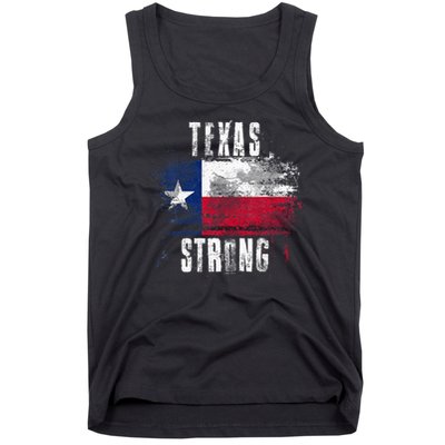 Texas Strong Distressed Flag Texan Pride Tank Top