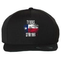 Texas Strong Distressed Flag Texan Pride Wool Snapback Cap