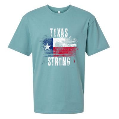 Texas Strong Distressed Flag Texan Pride Sueded Cloud Jersey T-Shirt