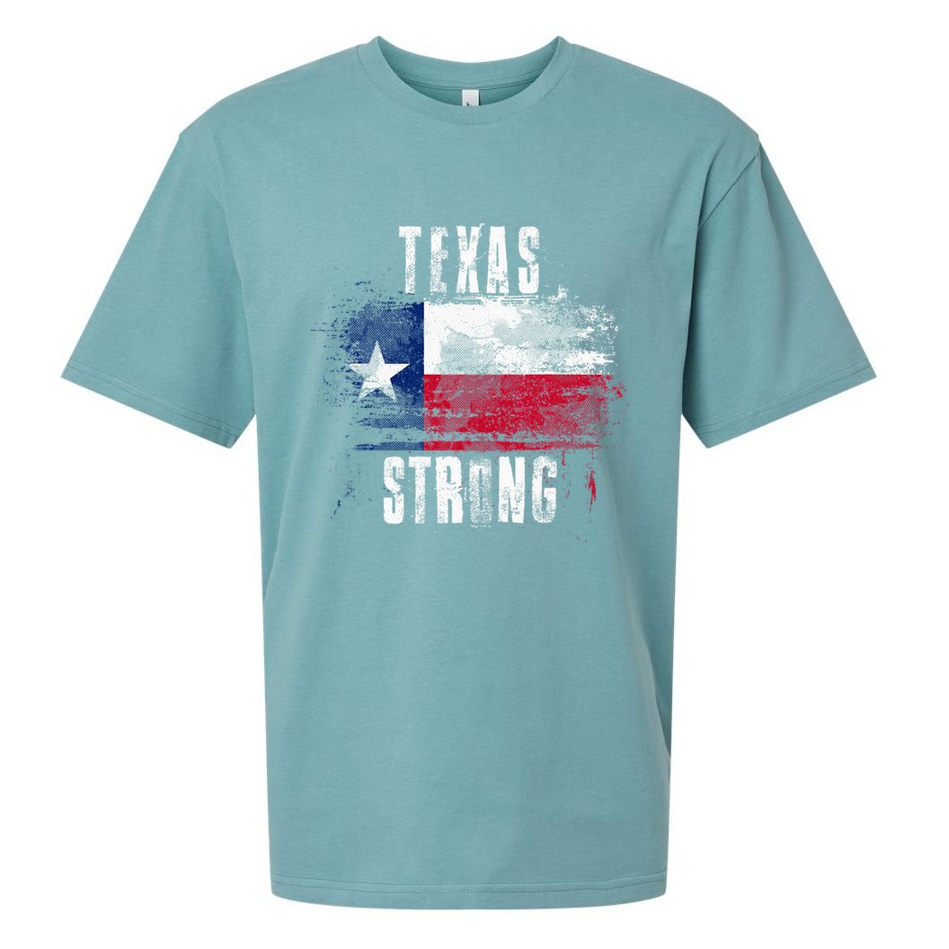 Texas Strong Distressed Flag Texan Pride Sueded Cloud Jersey T-Shirt