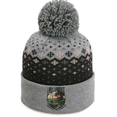 The Shire Distressed Fantasy Merch Tolkien Aragorn Frodo Baggin The Baniff Cuffed Pom Beanie