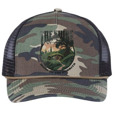 The Shire Distressed Fantasy Merch Tolkien Aragorn Frodo Baggin Retro Rope Trucker Hat Cap