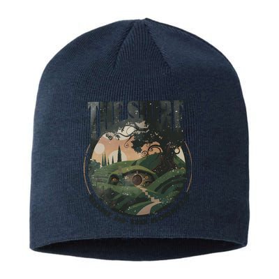 The Shire Distressed Fantasy Merch Tolkien Aragorn Frodo Baggin Sustainable Beanie