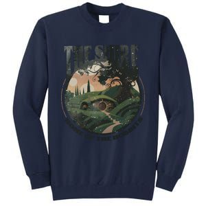 The Shire Distressed Fantasy Merch Tolkien Aragorn Frodo Baggin Tall Sweatshirt