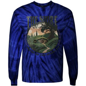 The Shire Distressed Fantasy Merch Tolkien Aragorn Frodo Baggin Tie-Dye Long Sleeve Shirt