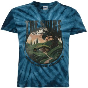 The Shire Distressed Fantasy Merch Tolkien Aragorn Frodo Baggin Kids Tie-Dye T-Shirt