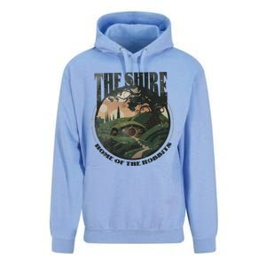 The Shire Distressed Fantasy Merch Tolkien Aragorn Frodo Baggin Unisex Surf Hoodie