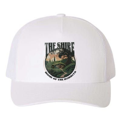 The Shire Distressed Fantasy Merch Tolkien Aragorn Frodo Baggin Yupoong Adult 5-Panel Trucker Hat