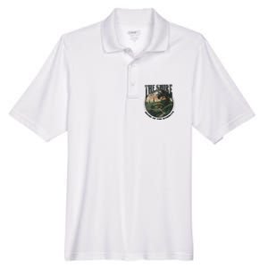 The Shire Distressed Fantasy Merch Tolkien Aragorn Frodo Baggin Men's Origin Performance Pique Polo